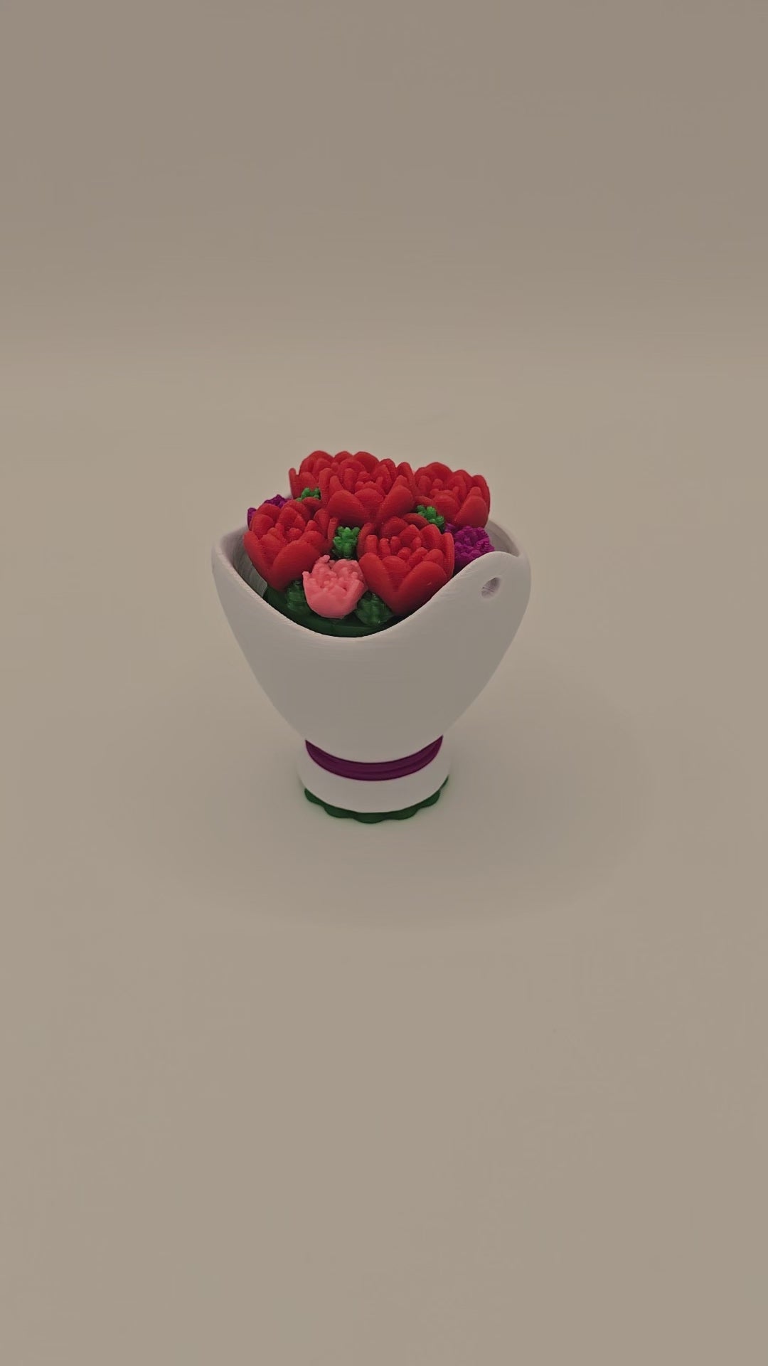 Flower Bouquet Clicker Keychain Fidget