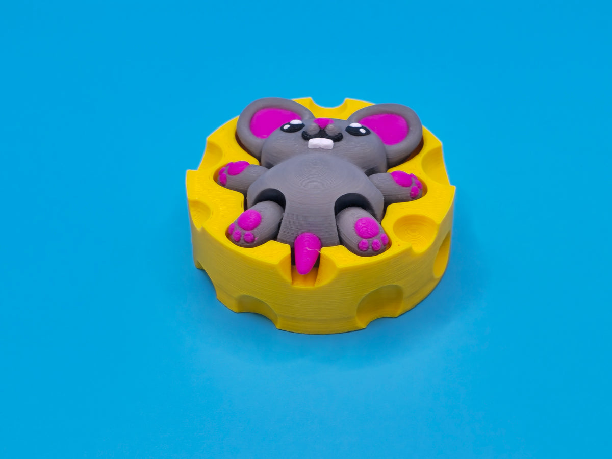 Cute Mouse in Cheese Fidget Clicker