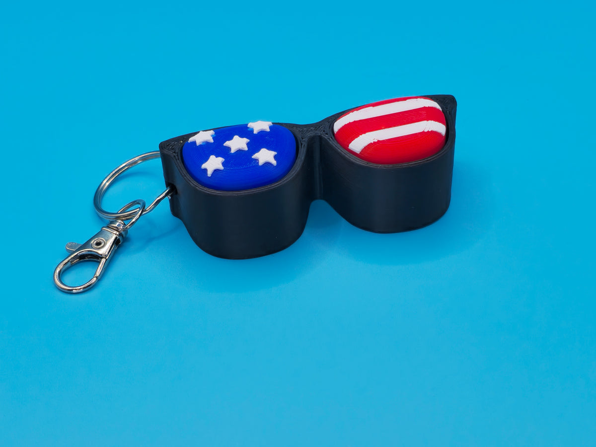 USA Sunglass Double Cliker Keychain Fidget
