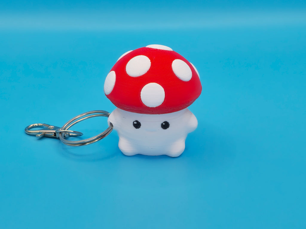 Cute Mushroom Clicker Keychain