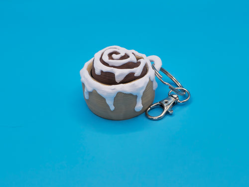 Cinnamon Roll Clicker Keychain Fidget