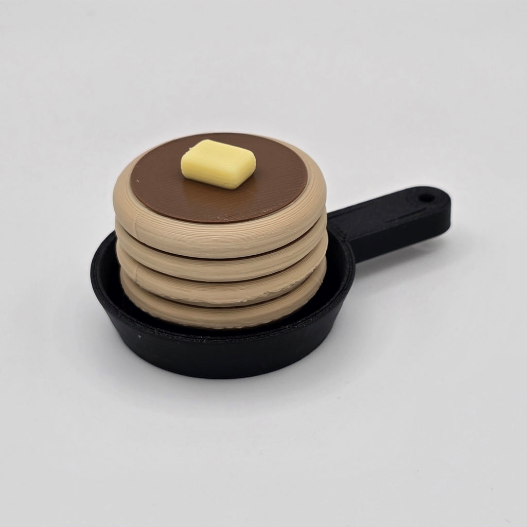 Pancake Skillet Clicker Keychain
