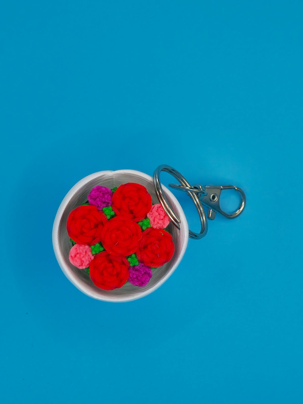 Flower Bouquet Clicker Keychain Fidget