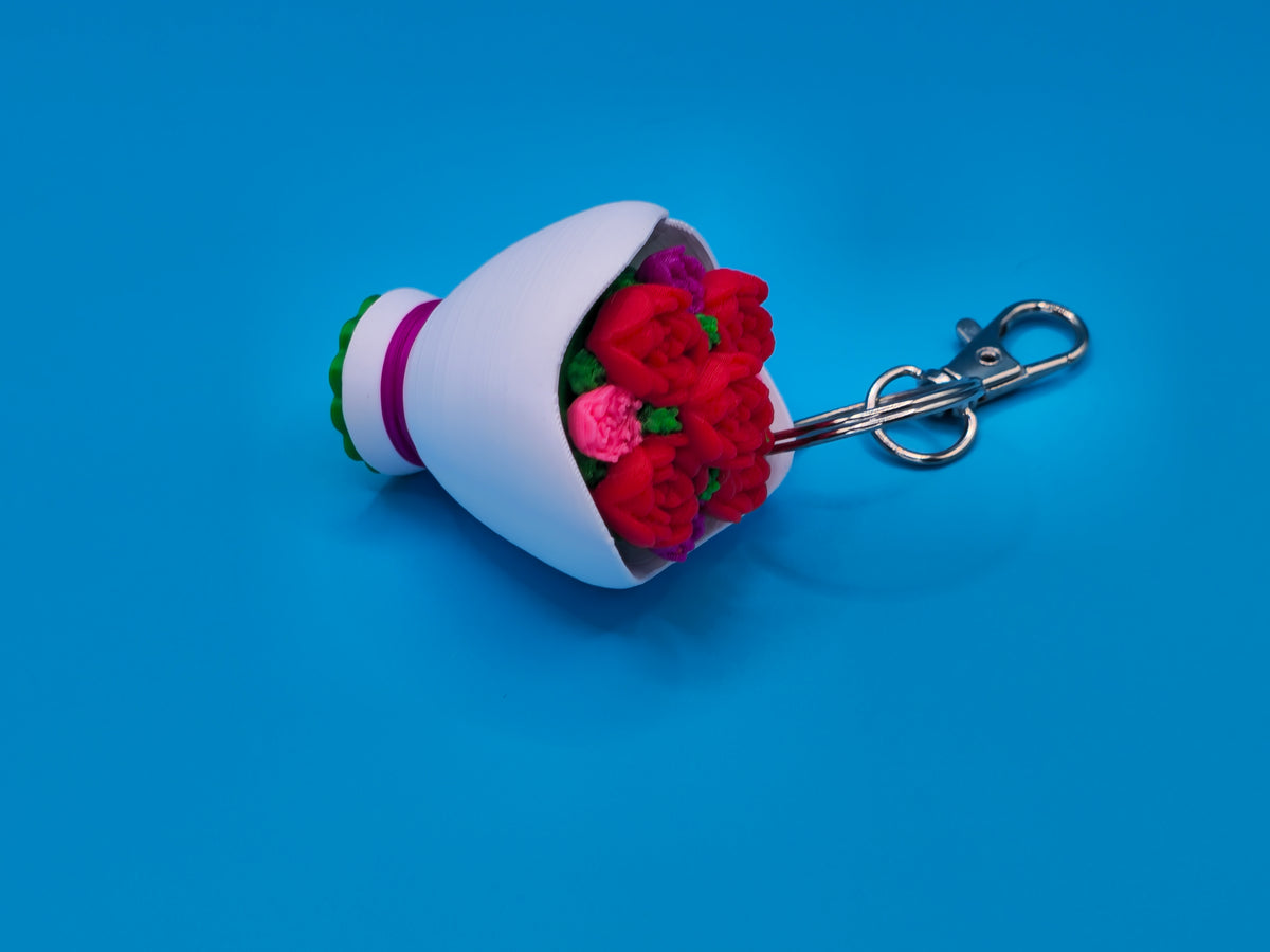 Flower Bouquet Clicker Keychain Fidget
