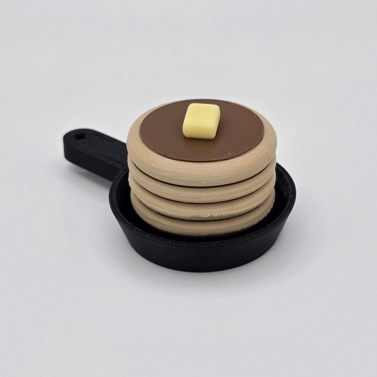 Pancake Skillet Clicker Keychain