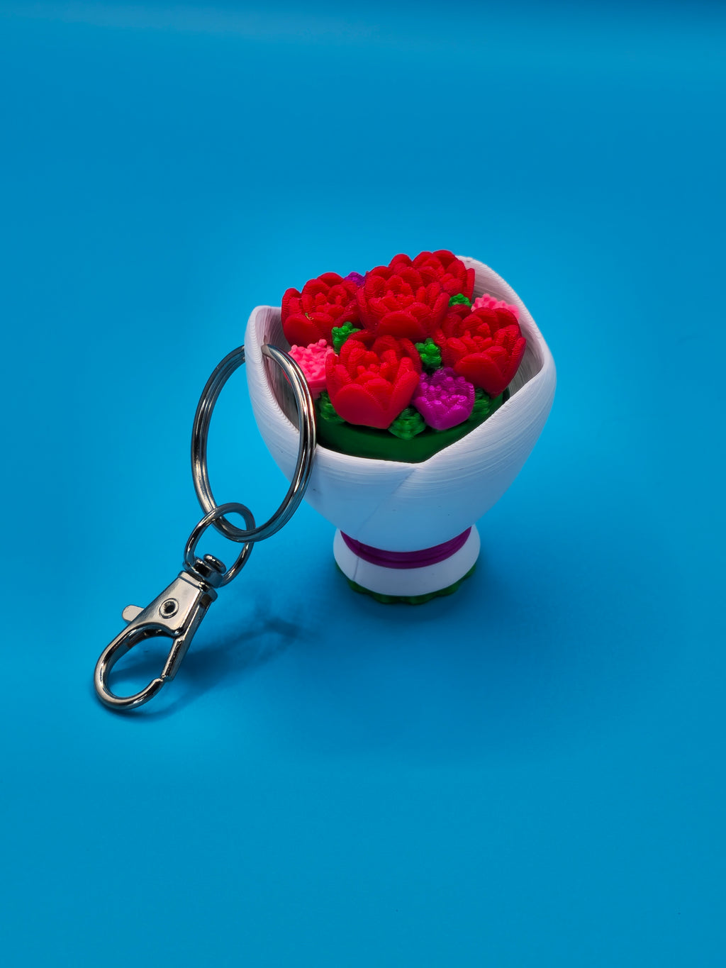 Flower Bouquet Clicker Keychain Fidget