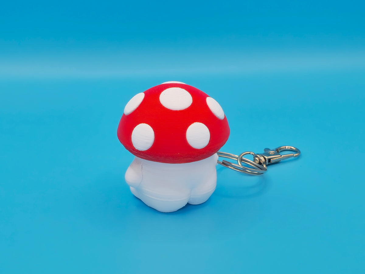 Cute Mushroom Clicker Keychain