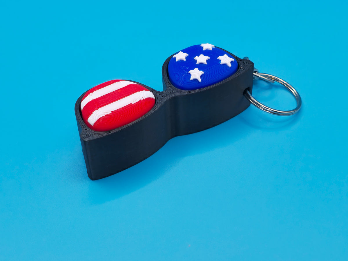 USA Sunglass Double Cliker Keychain Fidget