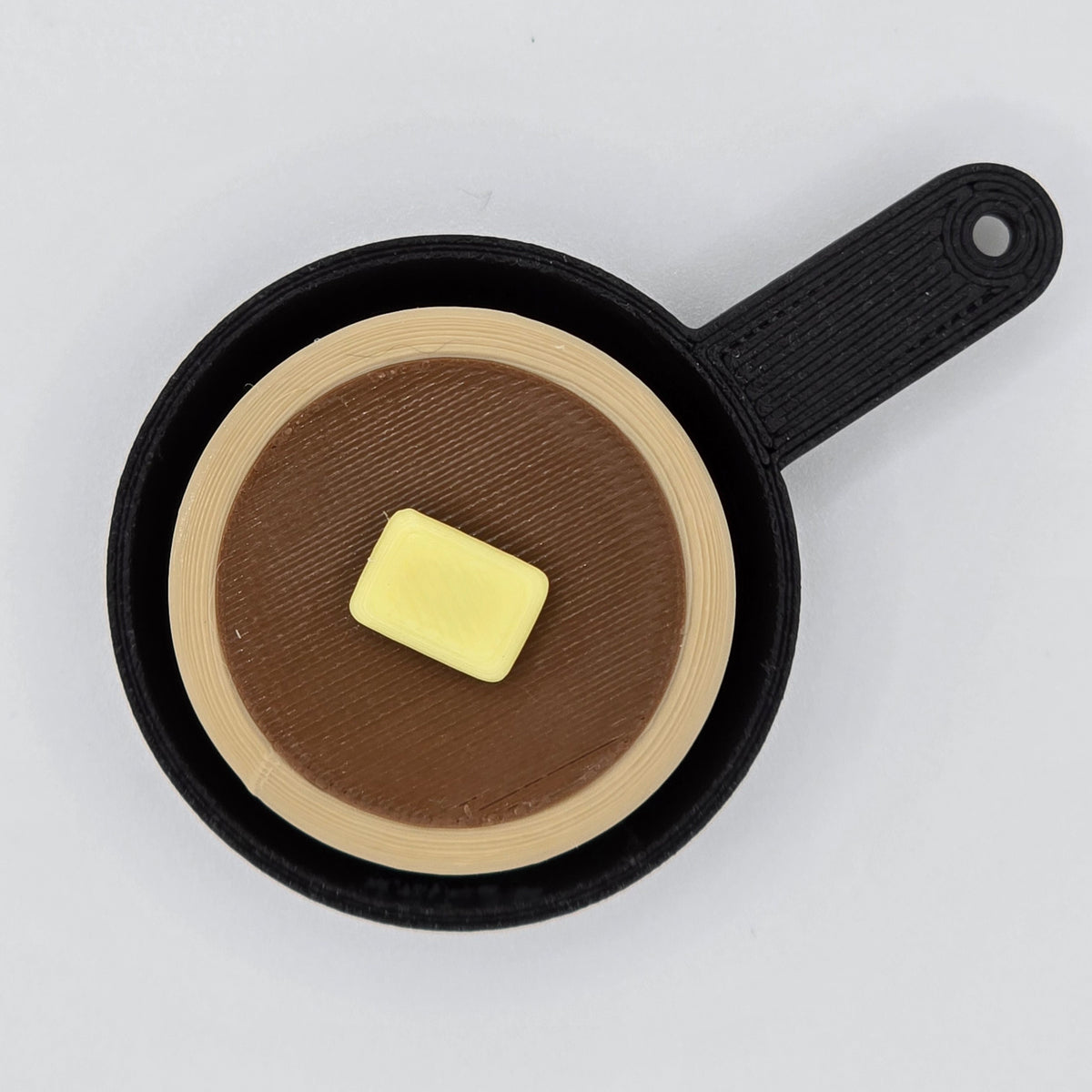 Pancake Skillet Clicker Keychain